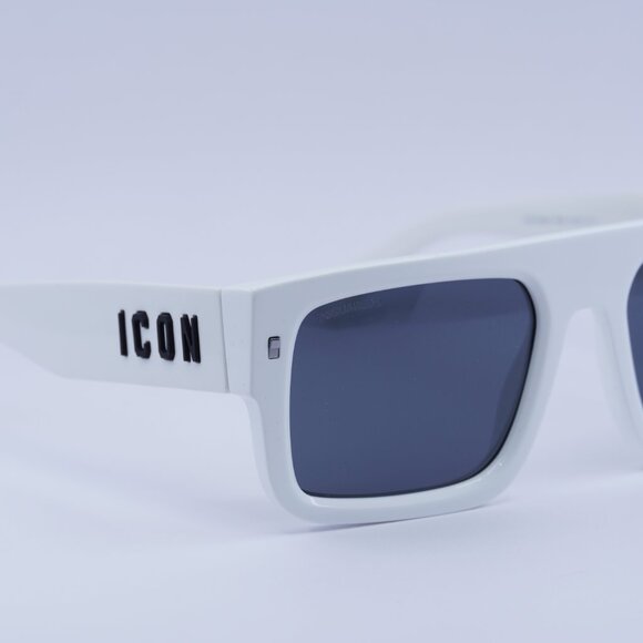 🕶️ New Dsquared2 ICON 0008/S 0VK6 IR Sunglasses - White Frame, Grey Lenses - Picture 4 of 10